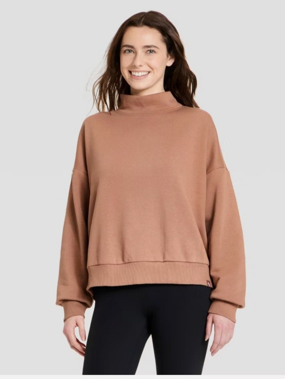 Women Mock Neck Sweatshirt - JoyLab